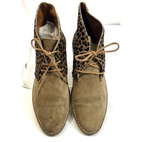 Vtg Guess by Georges Mariano Animal Print Pony Hair Suede Boots Sz 8 - Picture 3 of 12